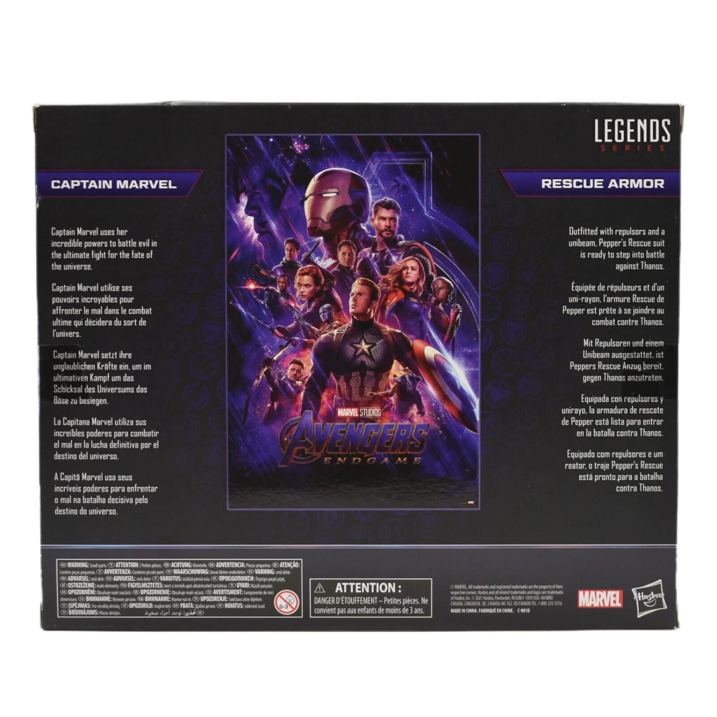 Marvel Legends Infinity Saga Captain Marvel & Rescue Armor Action Figure 2-Pack - Toys & Games:Action Figures & Accessories:Action Figures