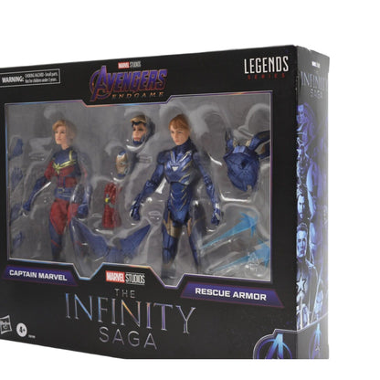 Marvel Legends Infinity Saga Captain Marvel & Rescue Armor Action Figure 2-Pack - Toys & Games:Action Figures & Accessories:Action Figures