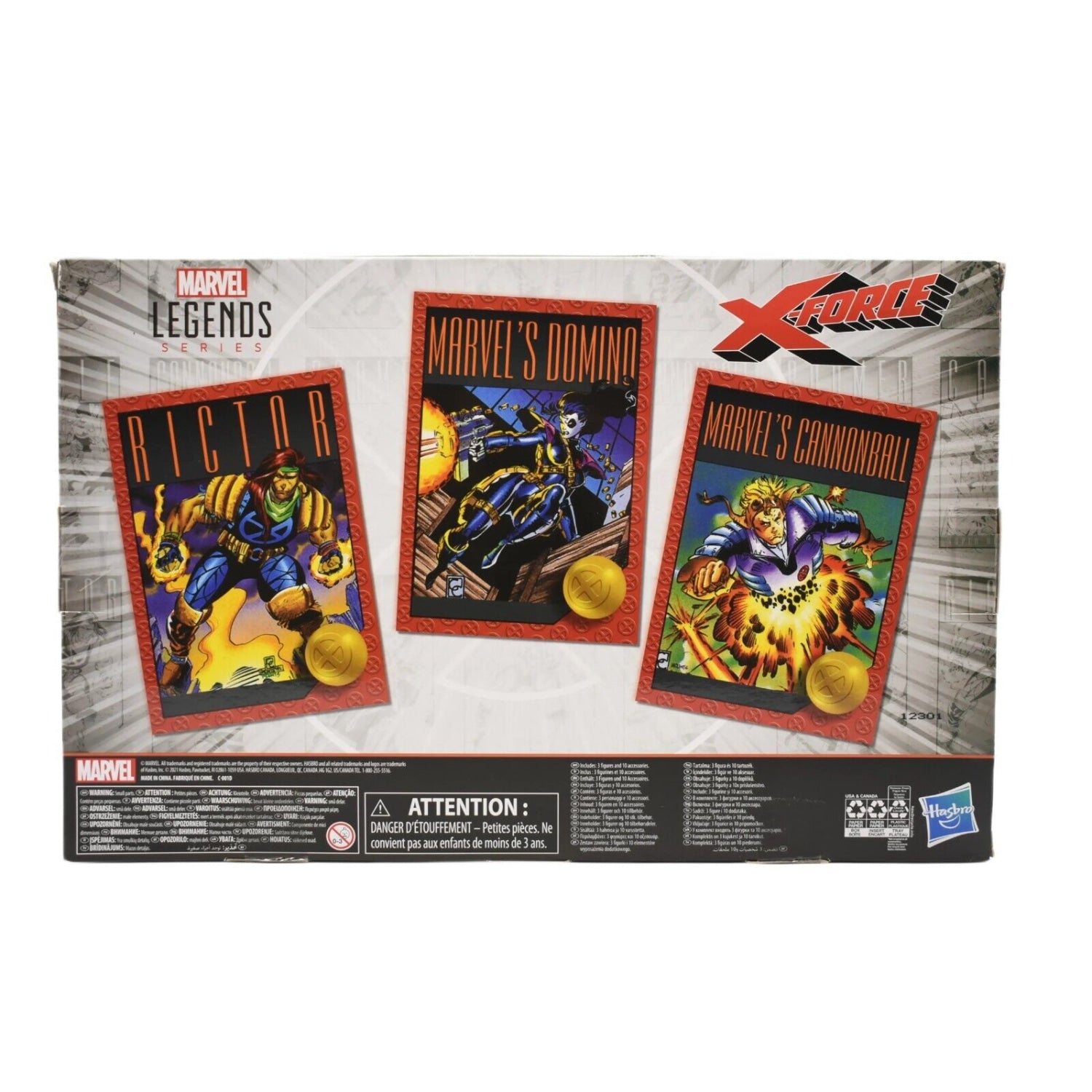 Marvel Legends X-Force - Rictor Domino & Cannonball Action Figure 3-Pack - Toys & Games:Action Figures & Accessories:Action Figures