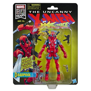 Marvel Legends X-Men X-Force Retro Wave - Deadpool Exclusive Action Figure Toys & Games:Action Figures Accessories:Action