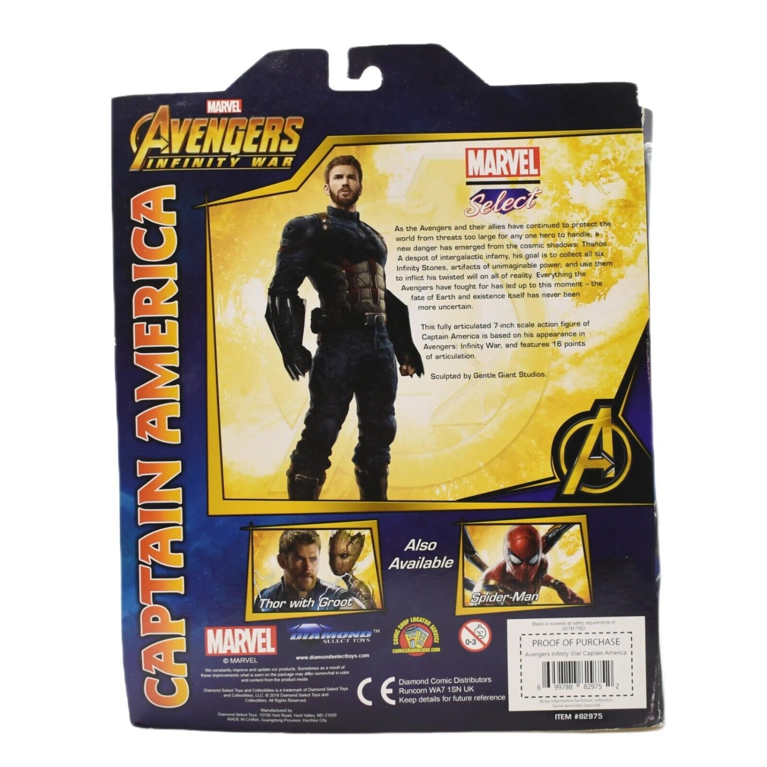 Marvel Select Avengers Infinity War - Captain America Special Edition Action Figure - Toys & Games:Action Figures & Accessories:Action