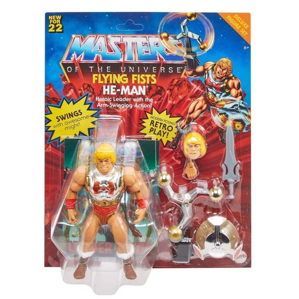Masters of the Universe MOTU Origins - Flying Fists He-Man Deluxe Action Figure - Toys & Games:Action Figures & Accessories:Action Figures