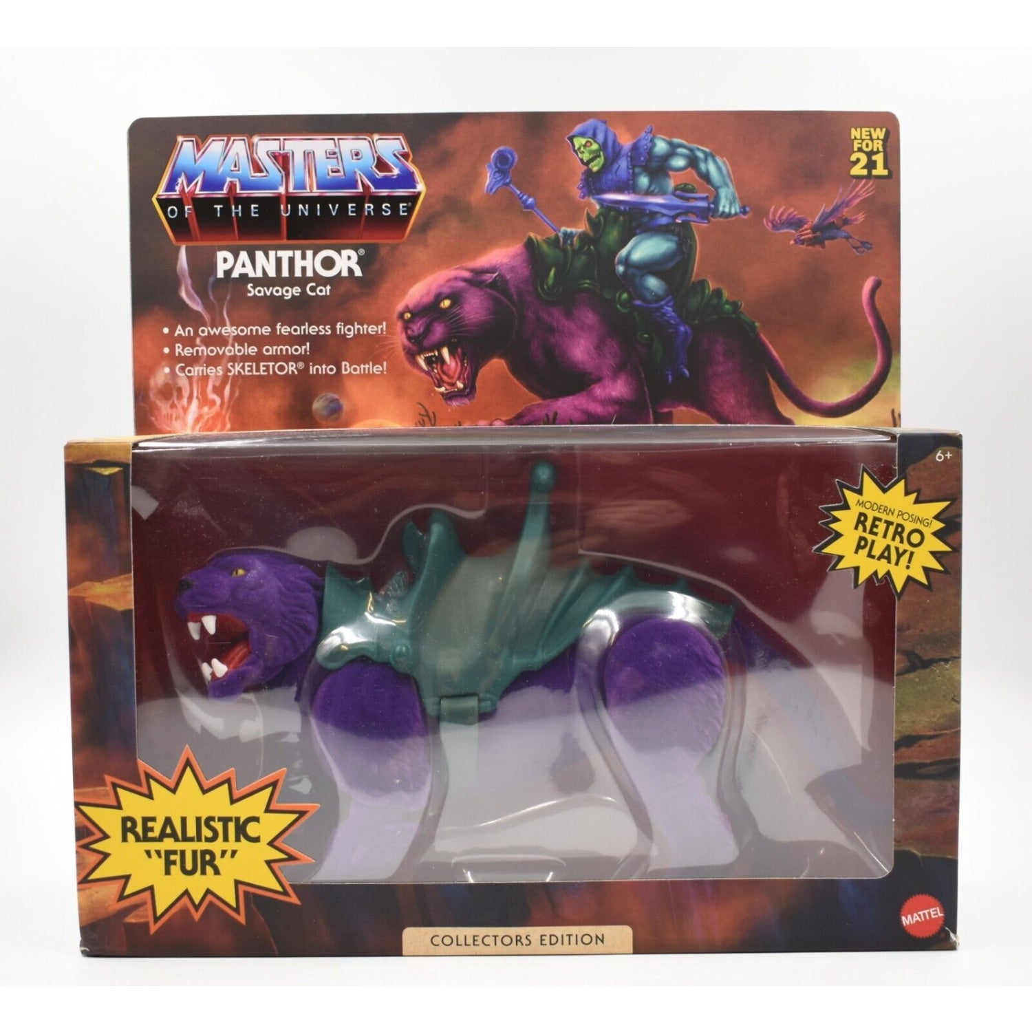 Masters of the Universe Origins Panthor Flocked Collectors Edition Action Figure - Toys & Games:Action Figures & Accessories:Action Figures