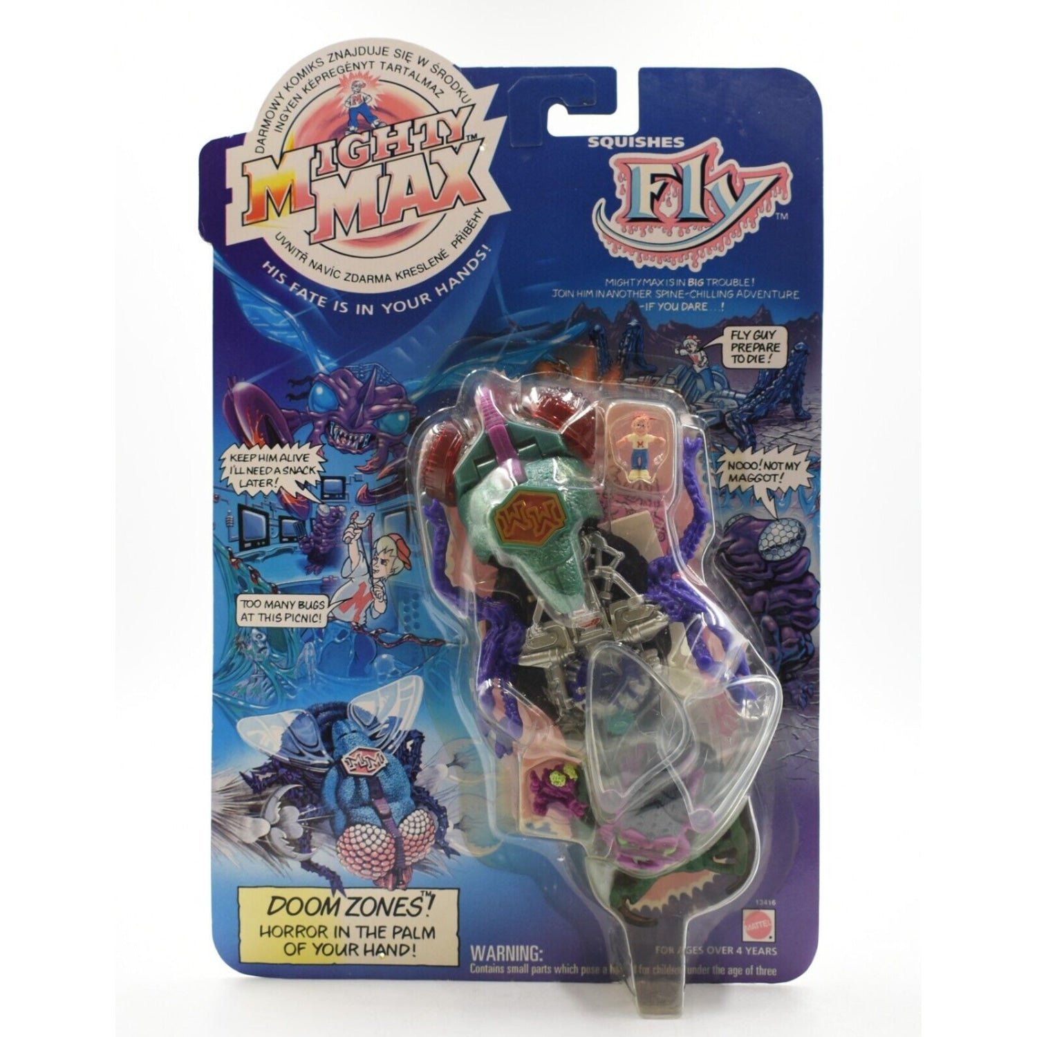 Mighty Max Doom Zones - Squishes Fly Mini Action Figure Playset