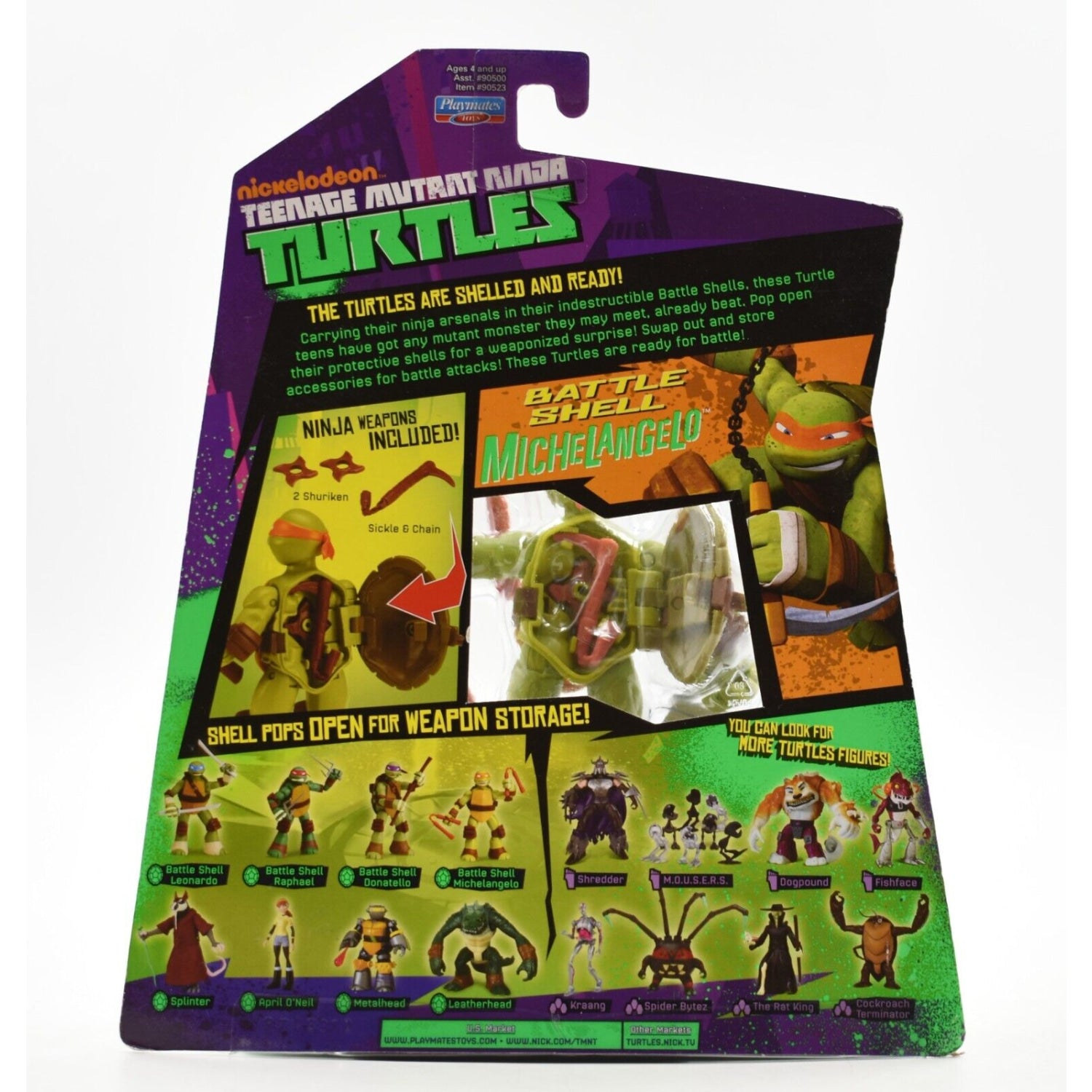 Nickelodeon Teenage Mutant Ninja Turtles Battle Shell Michelangelo ...