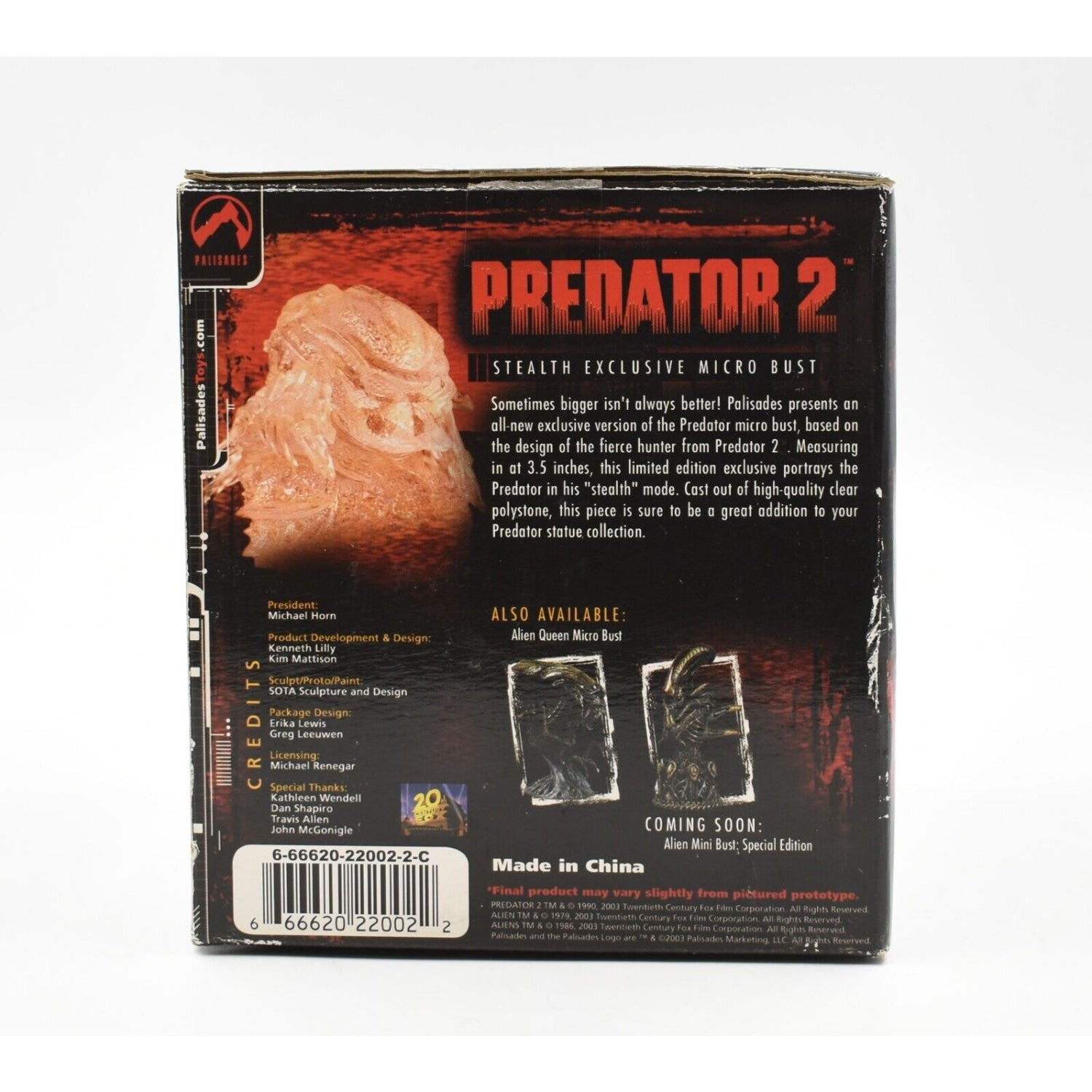 Palisades Toys Predator 2 Stealth Predator Exclusive Limited Edition Micro Bust - Toys & Games:Action Figures & Accessories:Action Figures
