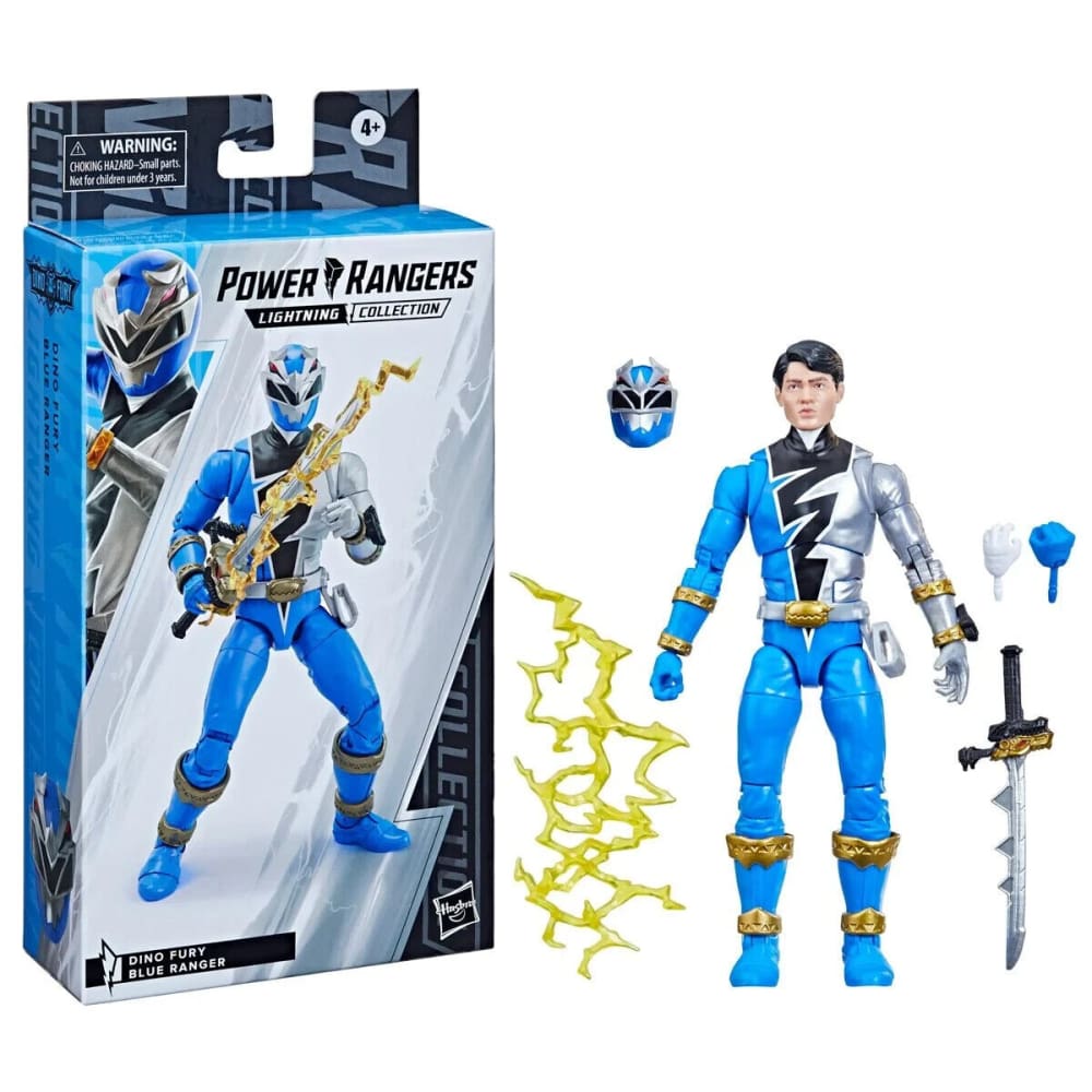 Power Rangers Lightning Collection - Dino Fury Blue Ranger Action Figure - Toys & Games:Action Figures & Accessories:Action Figures