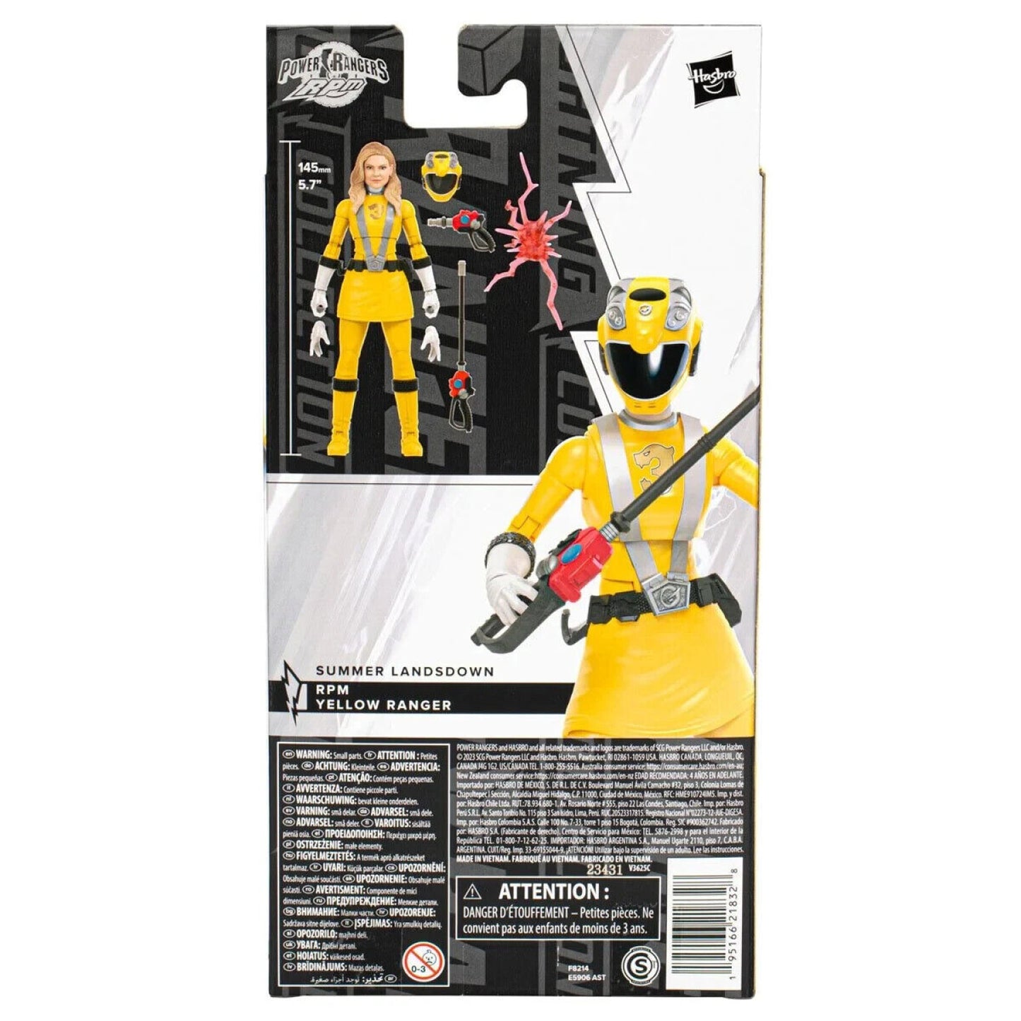 Power Rangers Lightning Collection - RPM Yellow Ranger Action Figure - Toys & Games:Action Figures & Accessories:Action Figures