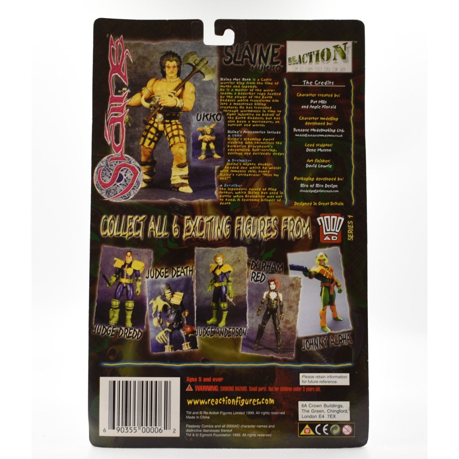 ReAction Judge Dredd 2000AD Series 1 Slaine & Ukko Action Figure