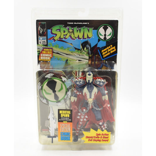 McFarlane Toys Spawn - Medieval Spawn Action Figure & Special Edition Comic Book - Toys & Games:Action Figures & Accessories:Action Figures
