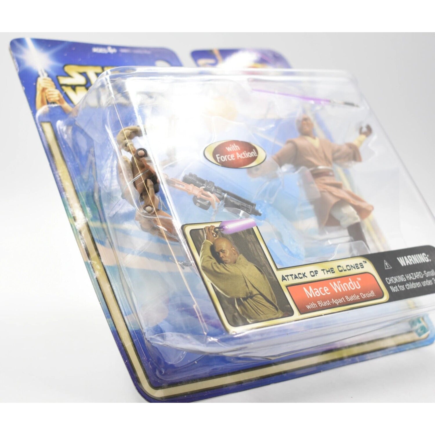Star Wars Attack of the Clones - Mace Windu with Blast-Apart Battle Droid (Ver.) - Toys & Games:Action Figures & Accessories:Action Figures