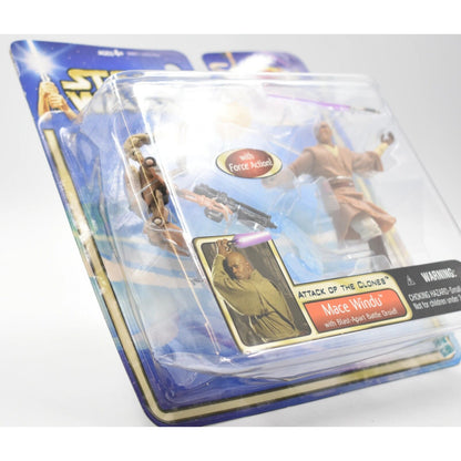 Star Wars Attack of the Clones - Mace Windu with Blast-Apart Battle Droid (Ver.) - Toys & Games:Action Figures & Accessories:Action Figures