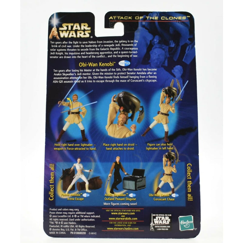Star Wars Attack of the Clones - Obi-Wan Kenobi (Coruscant Chase) Action Figure - Toys & Games:Action Figures:TV Movies & Video Games