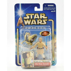 Star Wars Attack of the Clones - Obi-Wan Kenobi (Coruscant Chase) Action Figure - Toys & Games:Action Figures:TV Movies & Video Games