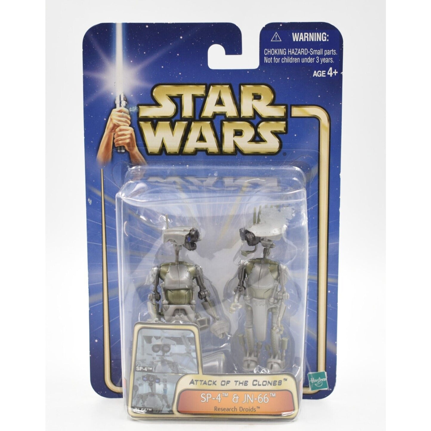 Star Wars Attack of The Clones - SP-4 & JN-66 (Research Droids) Action Figure - Toys & Games:Action Figures & Accessories:Action Figures