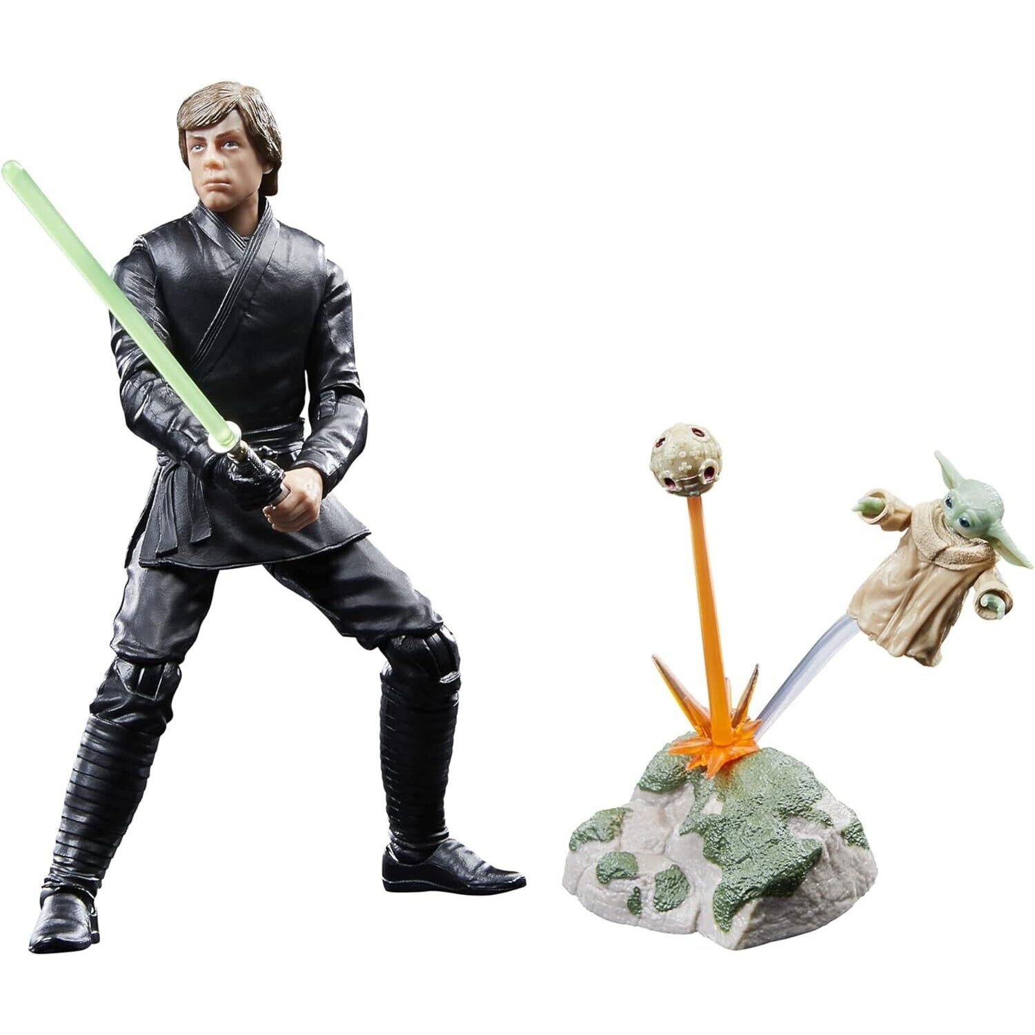 Star Wars Book of Boba The Black Series Luke Skywalker & Grogu Action Figure Set - Toys Games:Action Figures Accessories:Action