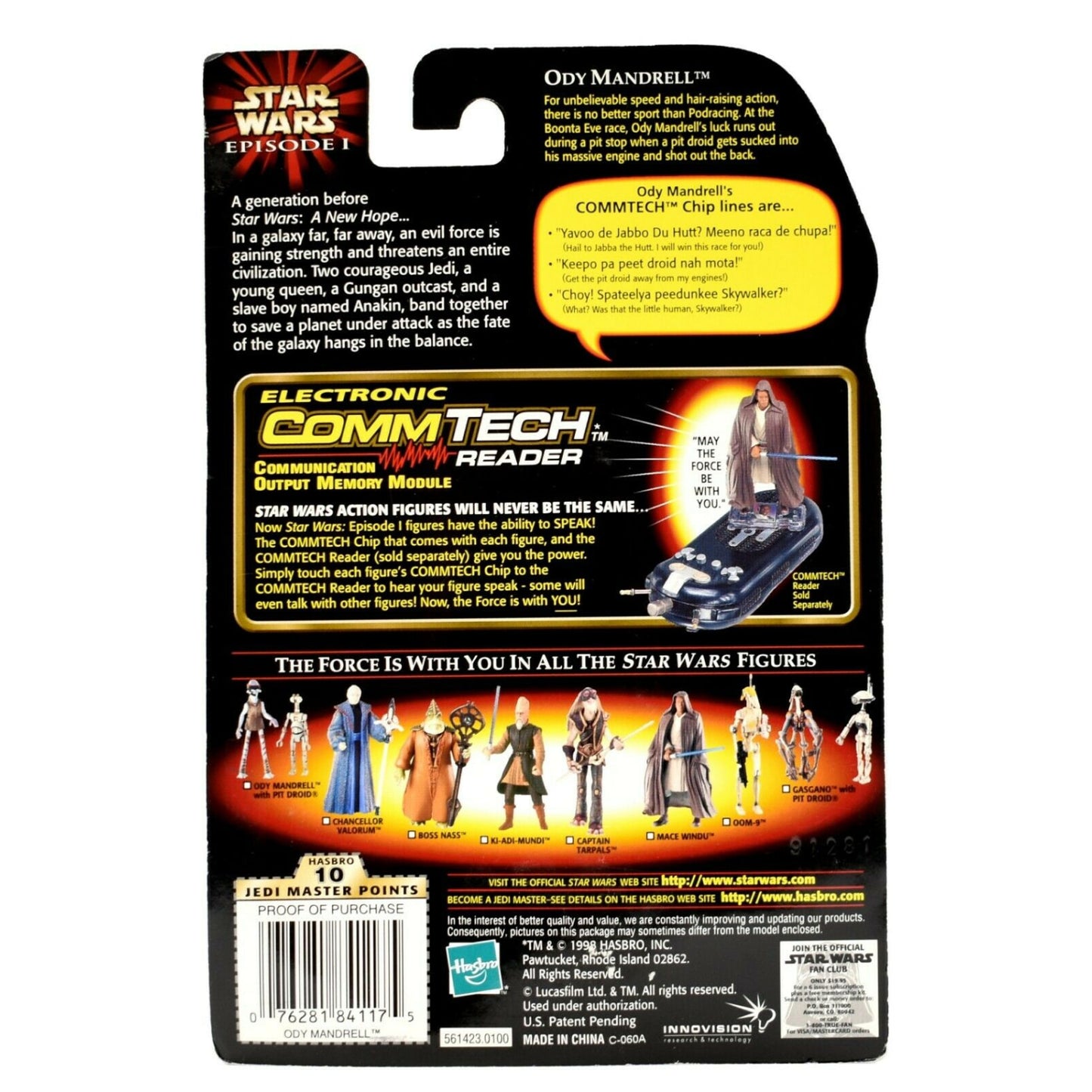 Star Wars Episode 1 - Ody Mandrell with Otoga 222 Pit Droid Action Figure