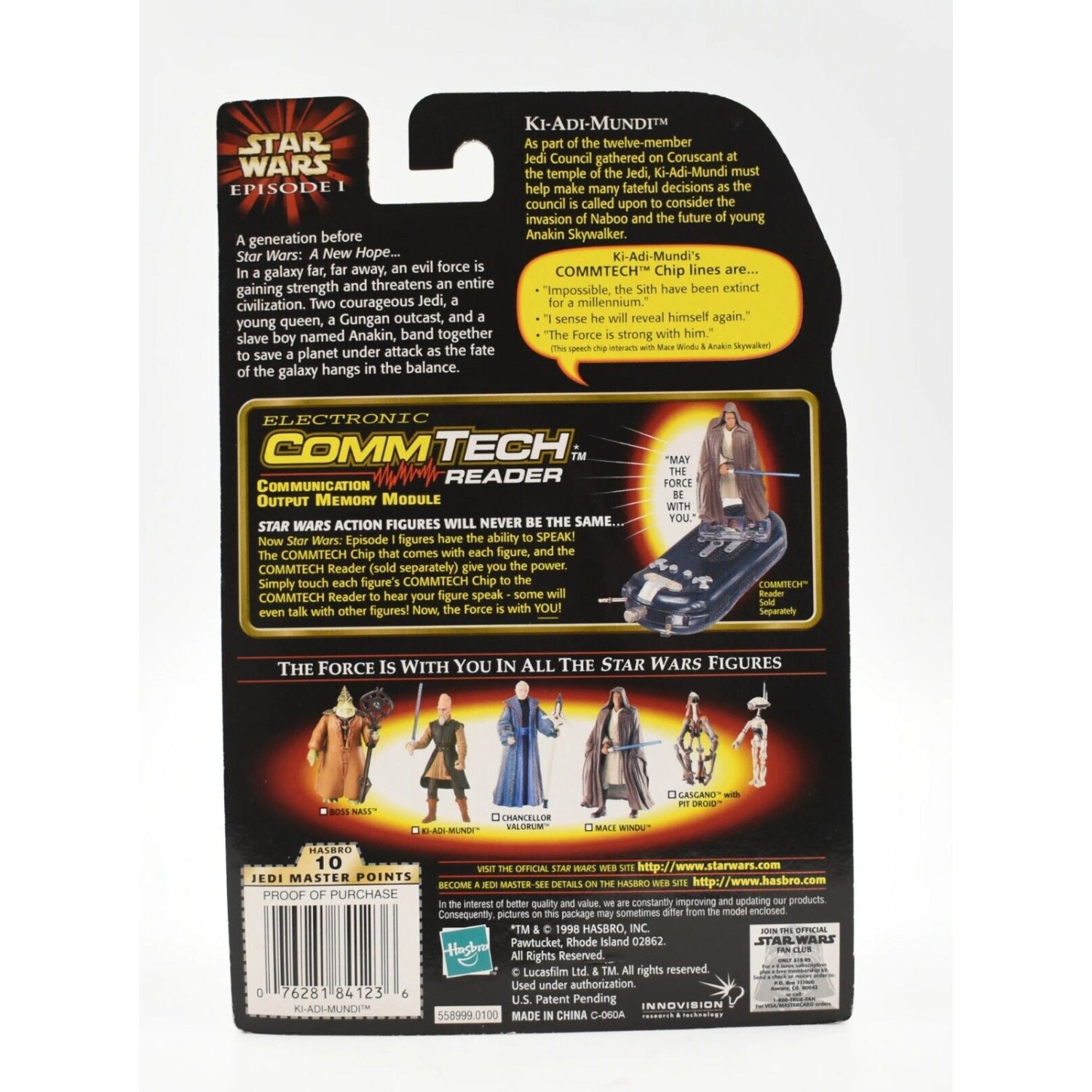 Star Wars Episode 1 The Phantom Menace Ki-Adi-Mundi (Jedi Master) Action Figure - Toys & Games:Action Figures & Accessories:Action Figures