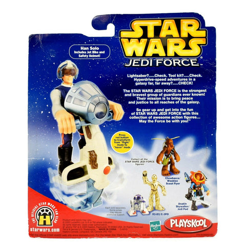 Star Wars Jedi Force Playskool - Han Solo with Jet Bike Action Figure Set - Toys & Games:Action Figures:TV Movies & Video Games