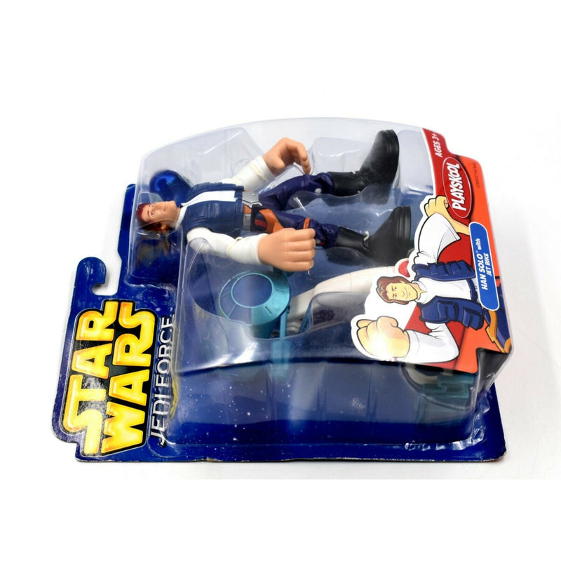 Star Wars Jedi Force Playskool - Han Solo with Jet Bike Action Figure Set - Toys & Games:Action Figures:TV Movies & Video Games