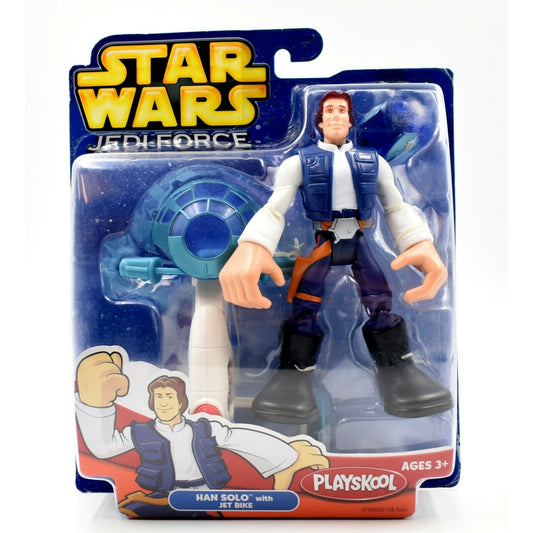 Star Wars Jedi Force Playskool - Han Solo with Jet Bike Action Figure Set - Toys & Games:Action Figures:TV Movies & Video Games