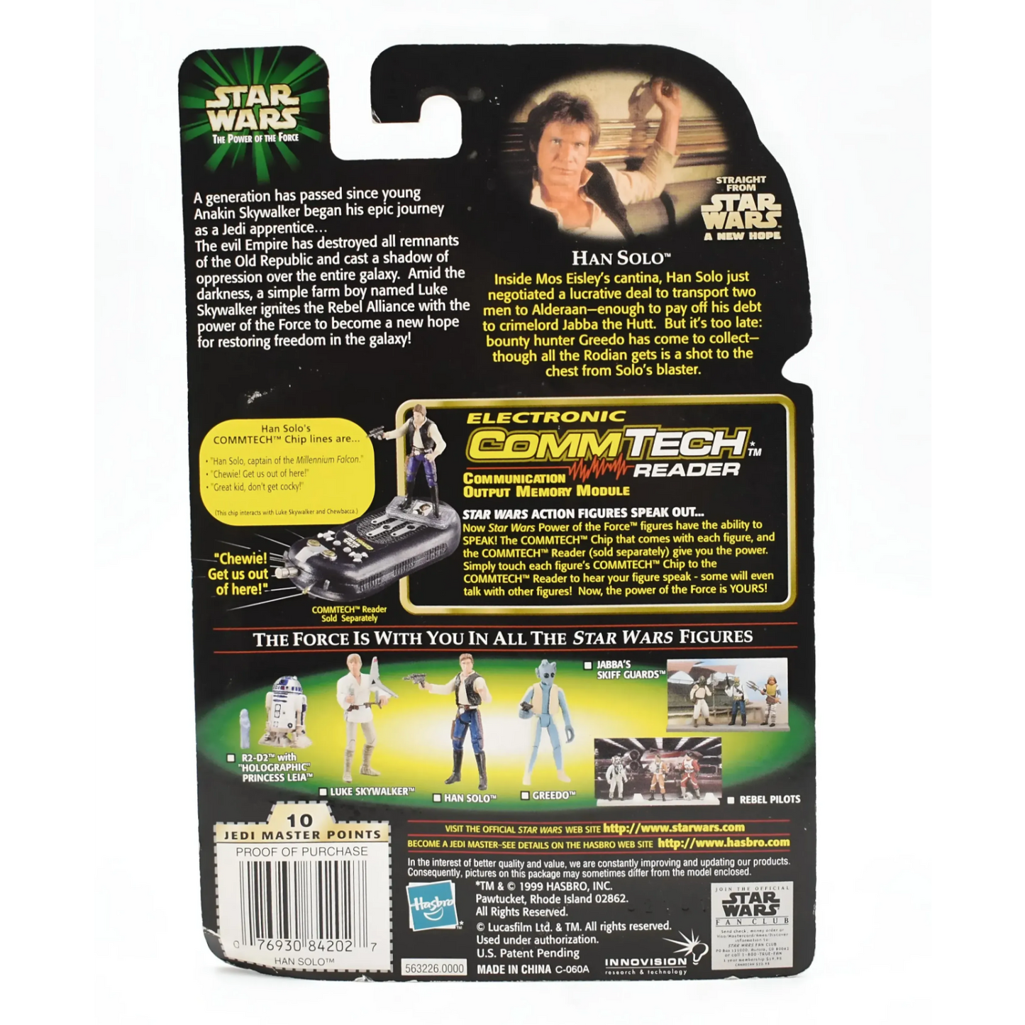 Star Wars Power of The Force CommTech - Han Solo Action Figure - Toys & Games:Action Figures & Accessories:Action Figures