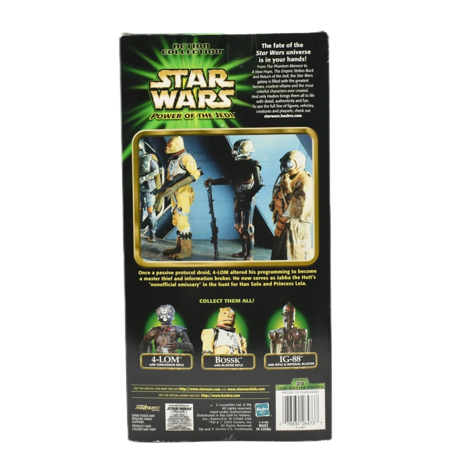 Star Wars Power of The Jedi - Bounty Hunter 4-LOM 12’’ Scale Action Figure - Toys & Games:Action Figures & Accessories:Action Figures