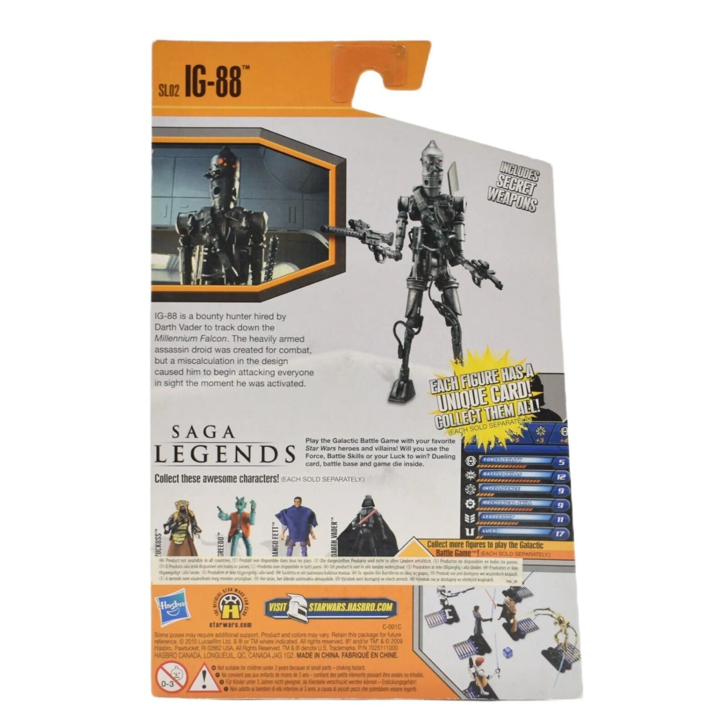 Star Wars Saga Legends - IG-88 (Bounty Hunter) Action Figure SL02 - Toys & Games:Action Figures & Accessories:Action Figures