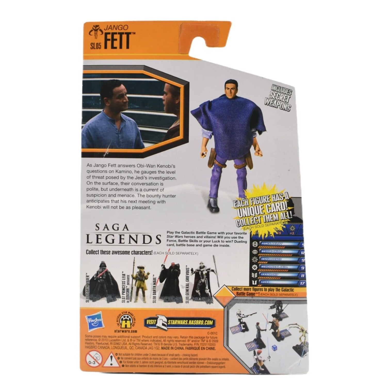 Star Wars Saga Legends - Jango Fett (Helmeted) Action Figure SL05 - Toys & Games:Action Figures & Accessories:Action Figures
