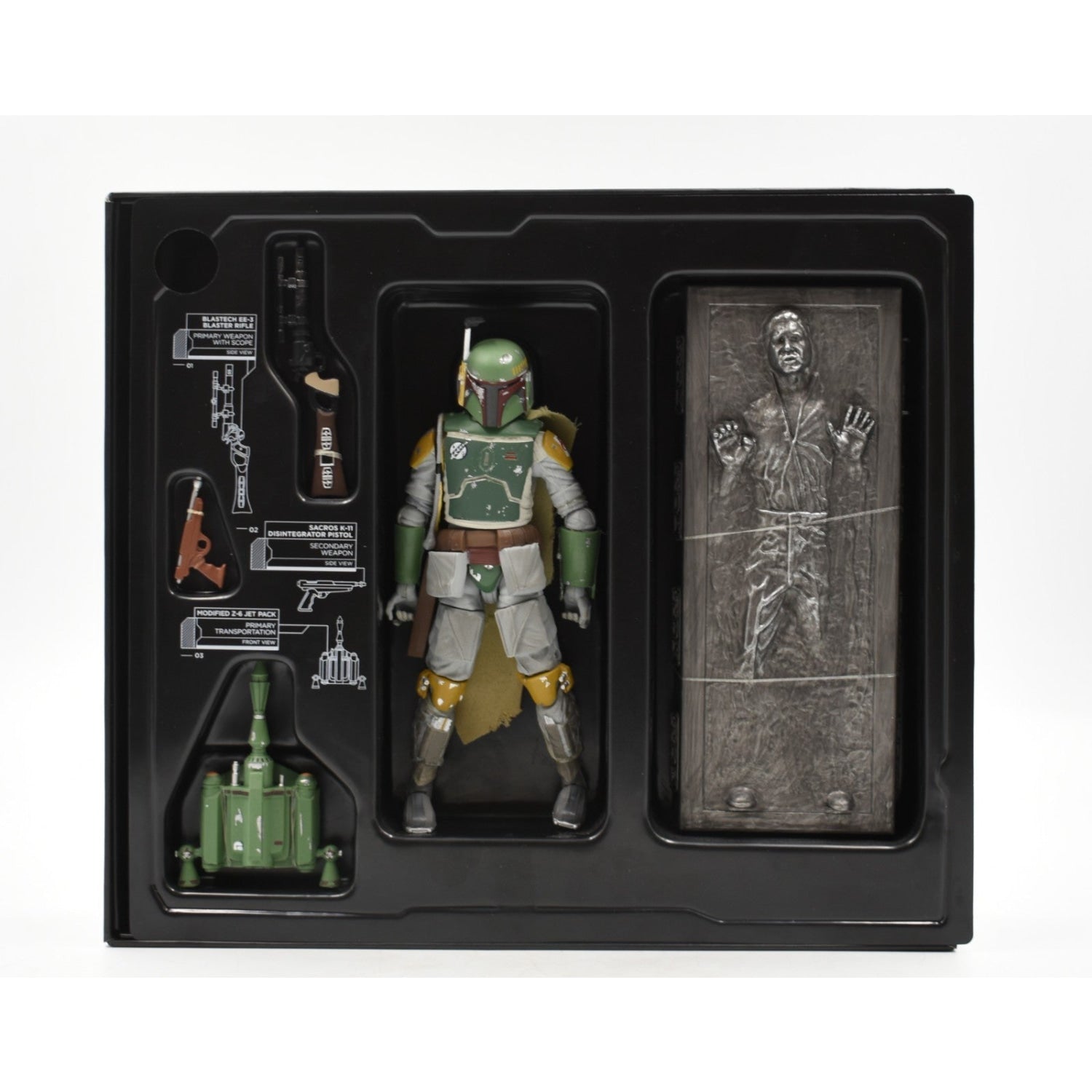 Star Wars Power of The Force Han Solo in Carbonite (Red Card) Action