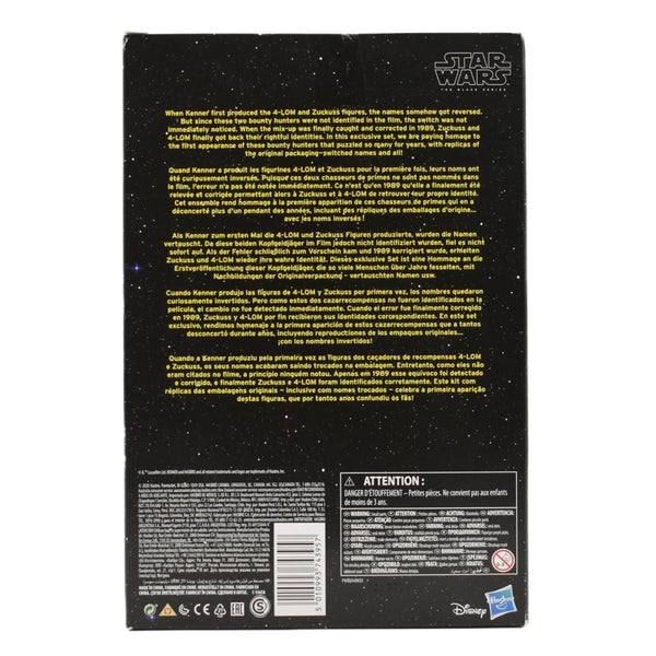Star Wars The Black Series Bounty Hunters 40th Anniversary - 4-Lom & Zuckuss Set - Toys & Games:Action Figures & Accessories:Action Figures