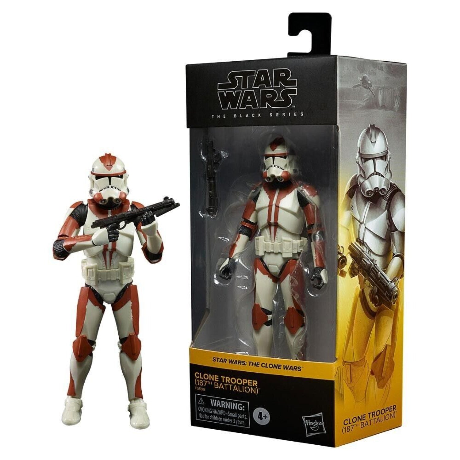 Star Wars The Black Series Clone Wars - Clone Trooper (187th Battalion) Figure - Toys & Games:Action Figures & Accessories:Action Figures