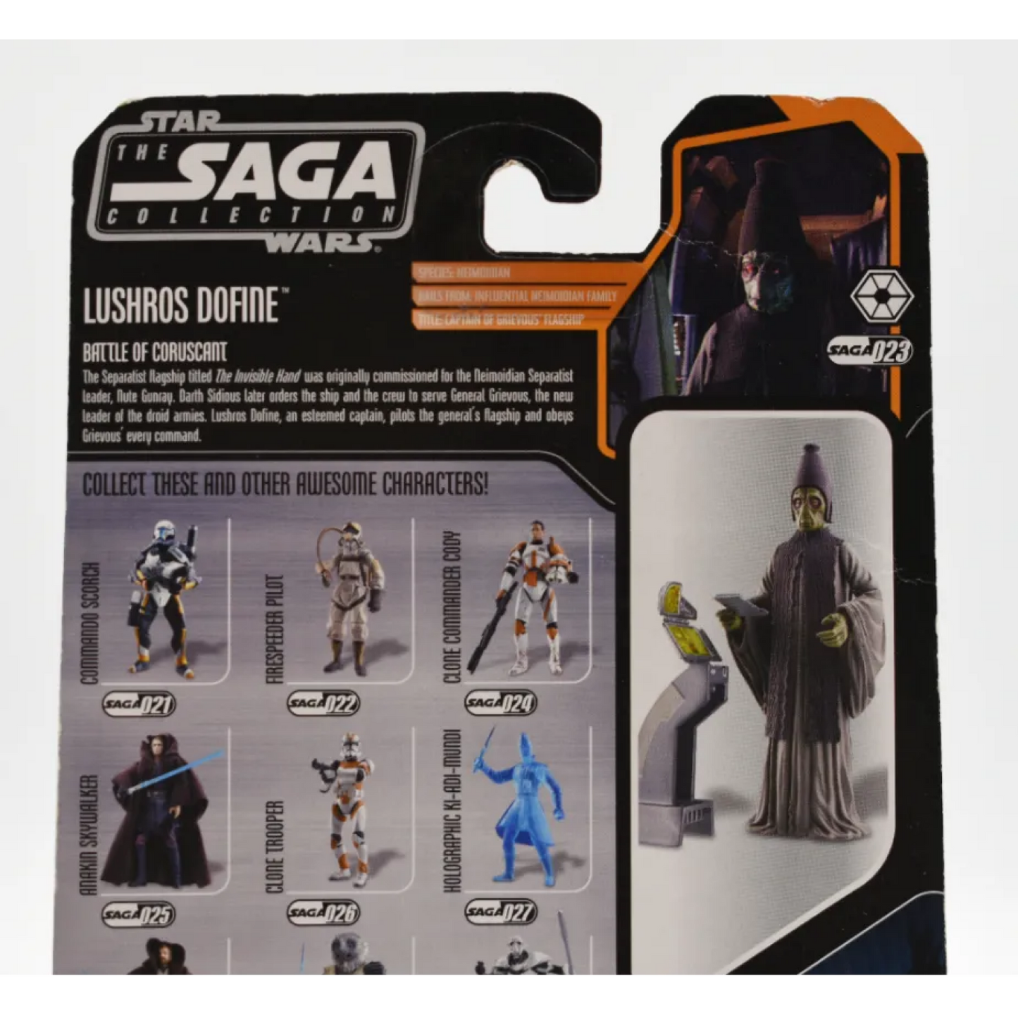 Star Wars The Saga Collection - Lushros Dofine (Battle of Coruscant) Action Figure - Toys & Games:Action Figures & Accessories:Action