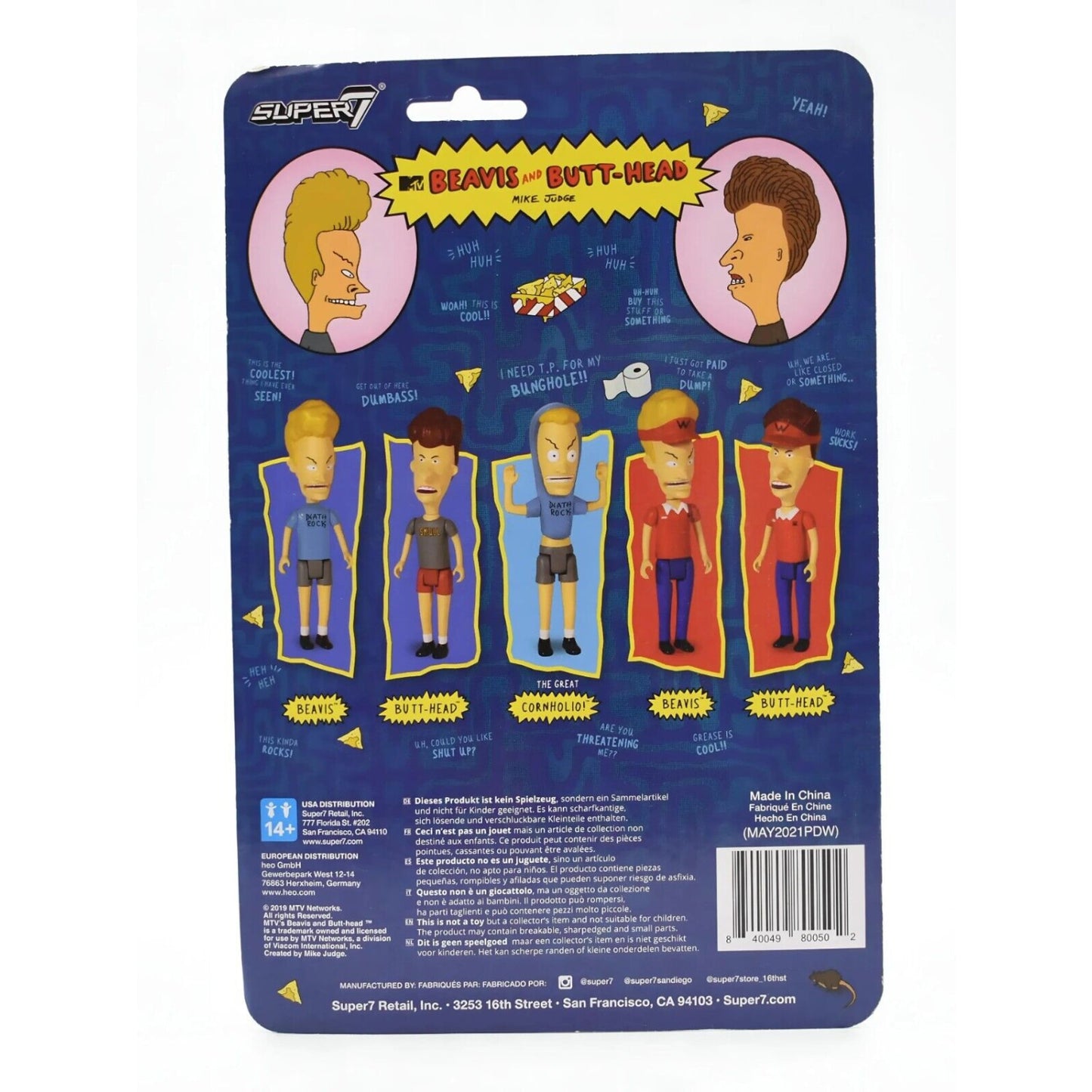 Super7 ReAction Beavis and Butt-Head - The Great Cornholio Action Figure - Toys & Games:Action Figures & Accessories:Action Figures