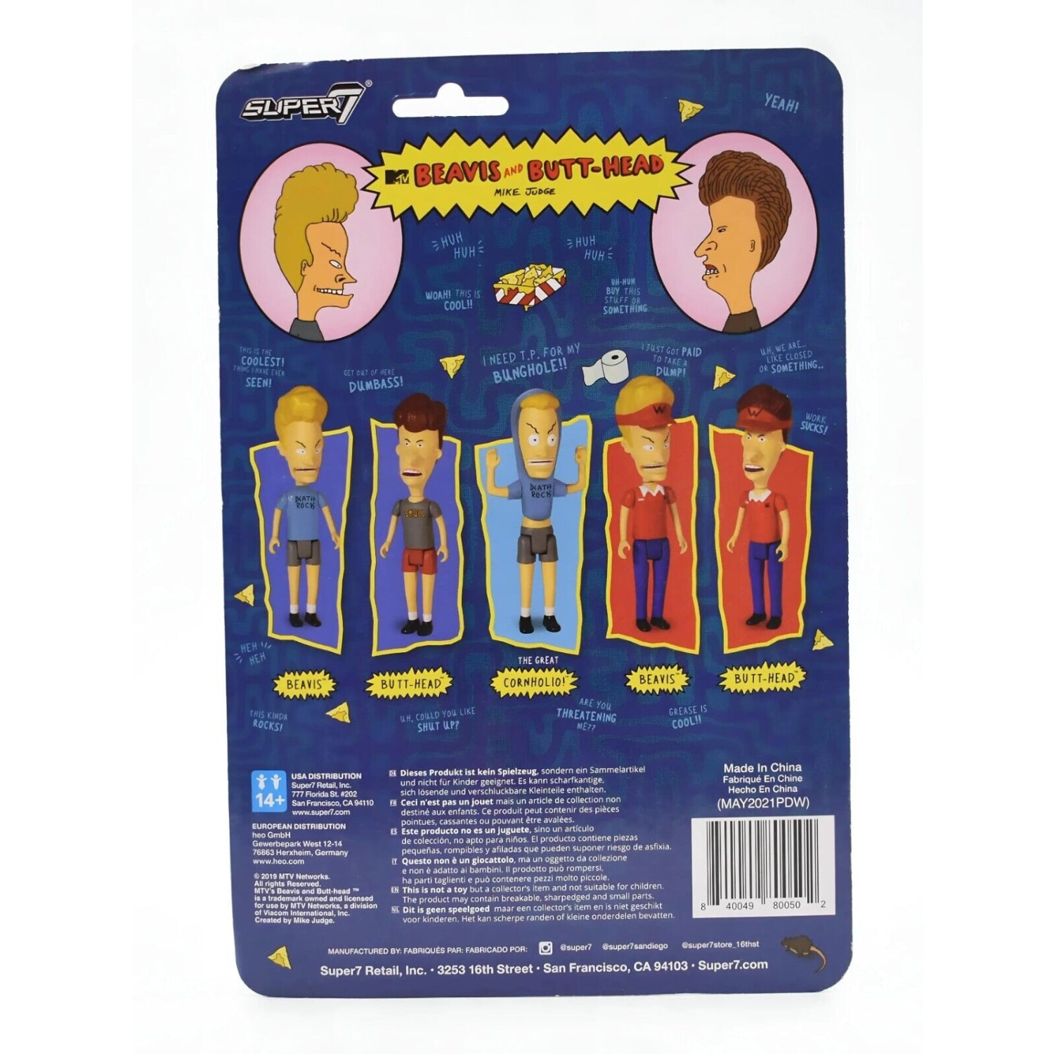 Super7 ReAction Beavis and Butt-Head - The Great Cornholio Action Figure - Toys & Games:Action Figures & Accessories:Action Figures