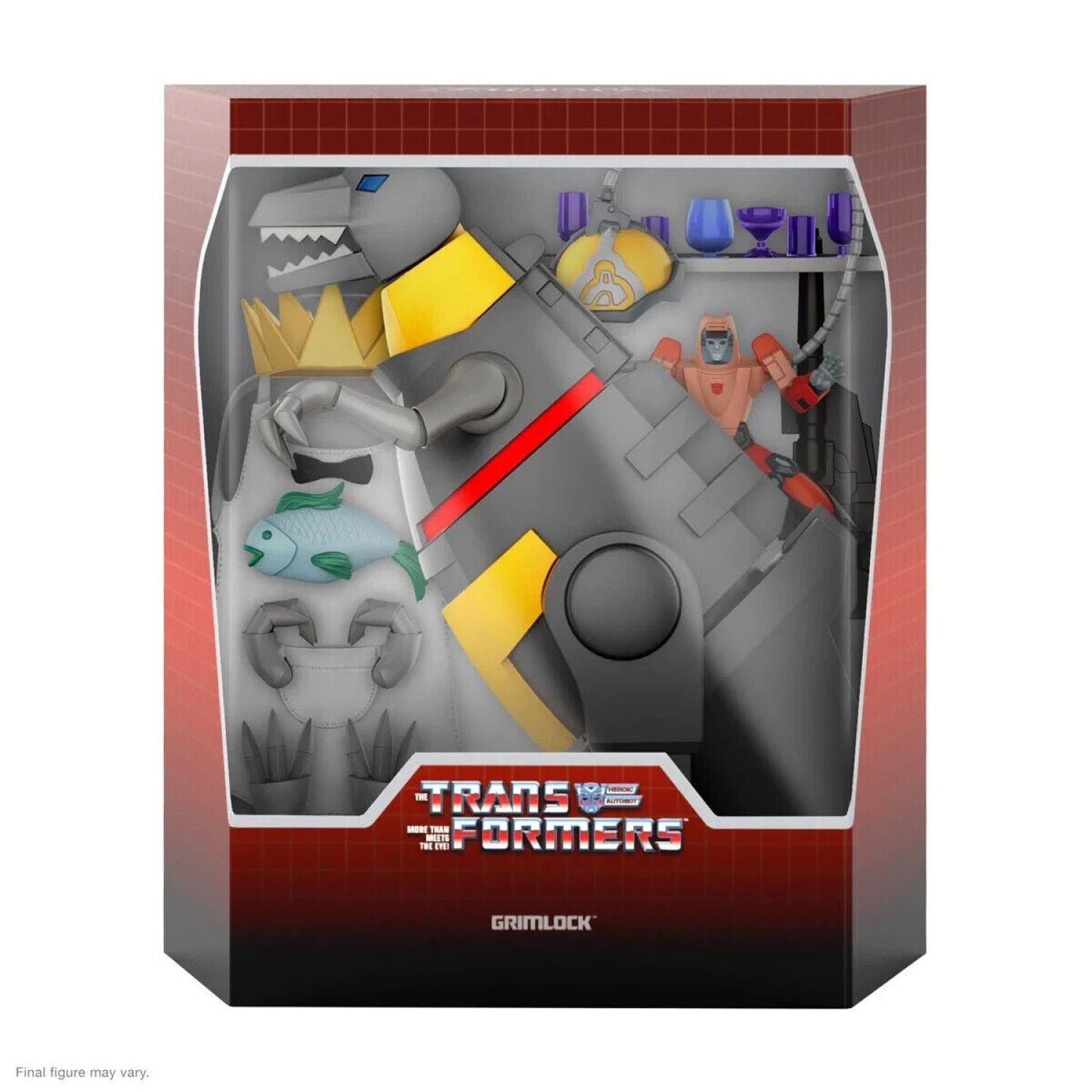 Super7 Transformers Ultimates - Grimlock Dino Mode 9’ Action Figure Toys & Games:Action Figures Accessories:Action