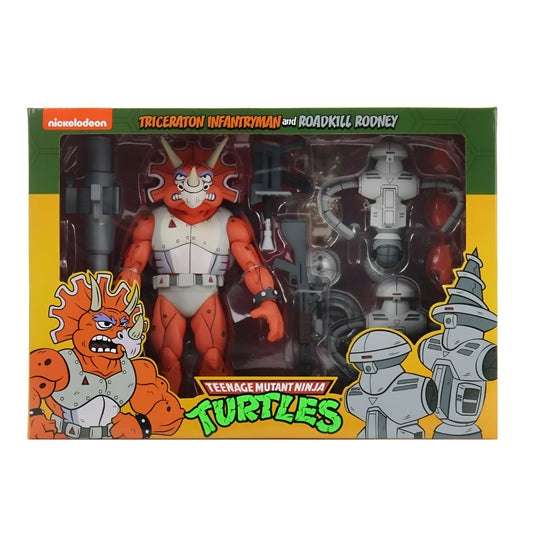 Teenage Mutant Ninja Turtles Cartoon Series - Triceratron Infantryman & Roadkill Rodney 2-Pack