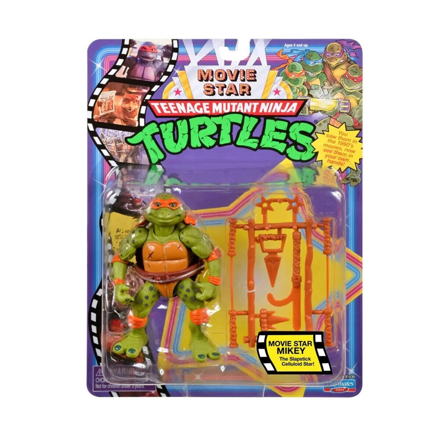 Teenage Mutant Ninja Turtles Classic - Movie Star Mikey Action Figure - Toys & Games:Action Figures & Accessories:Action Figures