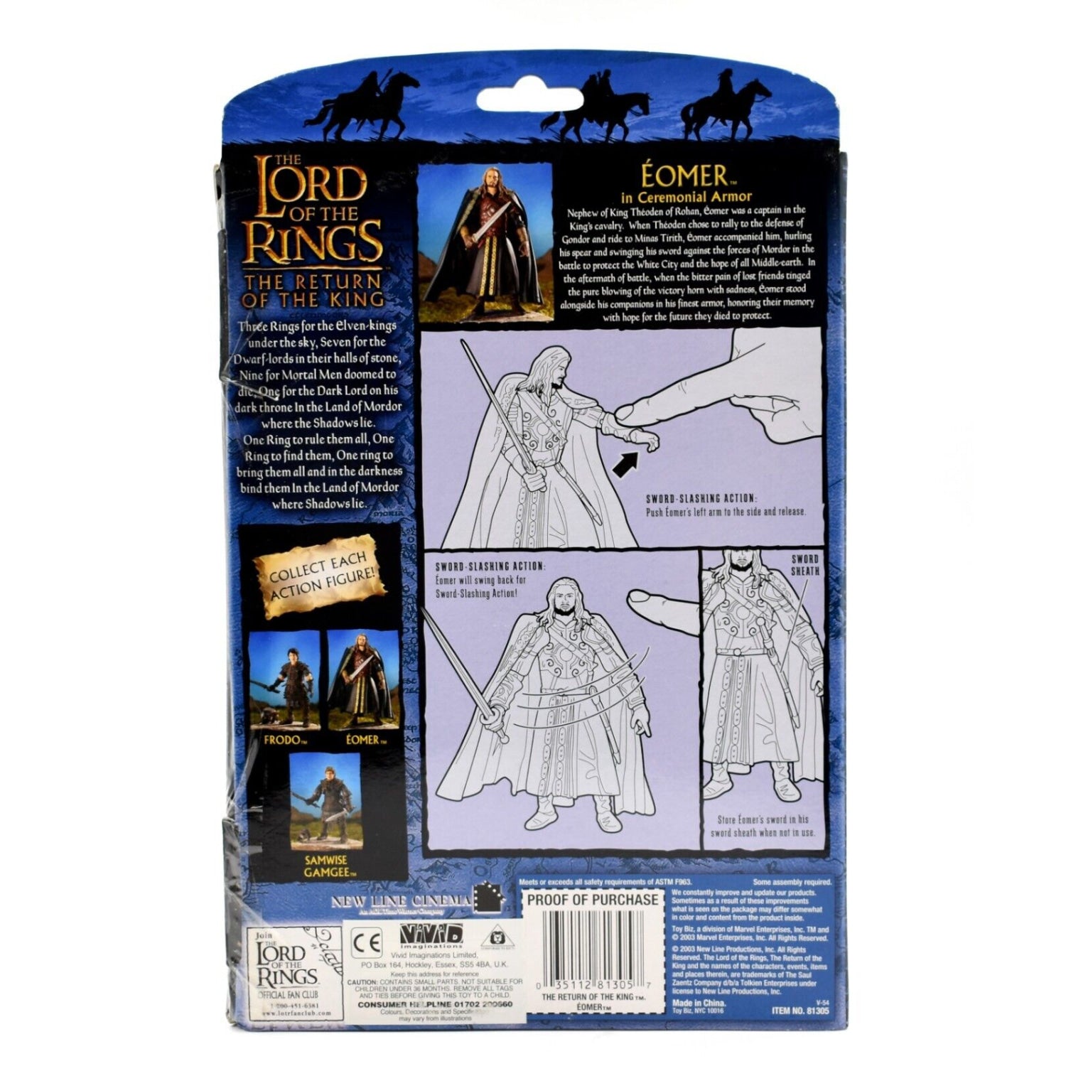 Lord of The Rings The Return of the King Eomer in Ceremonial Armor Action Figure - Toys & Games:Action Figures & Accessories:Action Figures