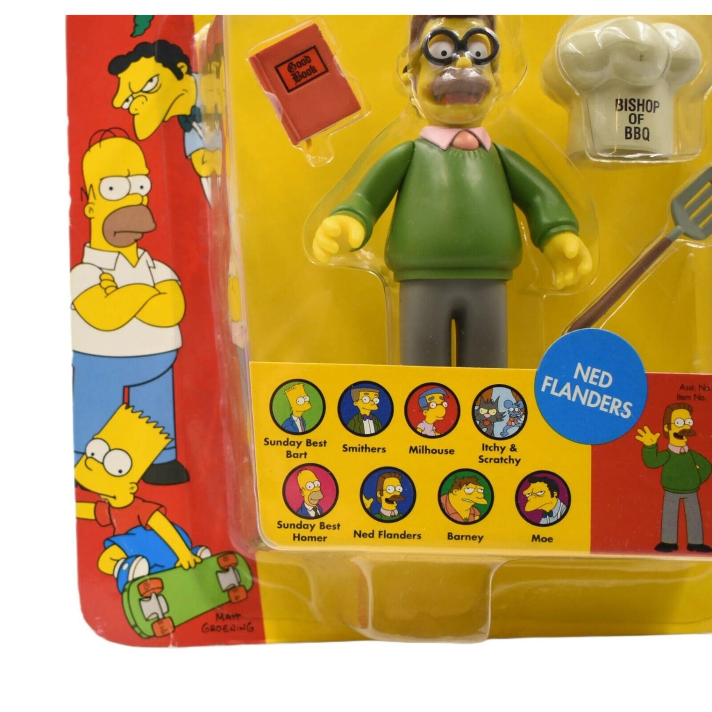 Playmates The Simpsons World of Springfield - Ned Flanders Action Figure - Toys & Games:Action Figures & Accessories:Action Figures