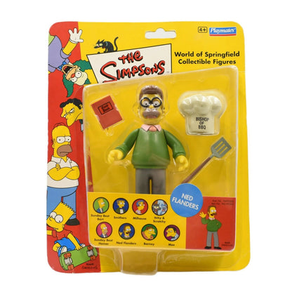Playmates The Simpsons World of Springfield - Ned Flanders Action Figure - Toys & Games:Action Figures & Accessories:Action Figures