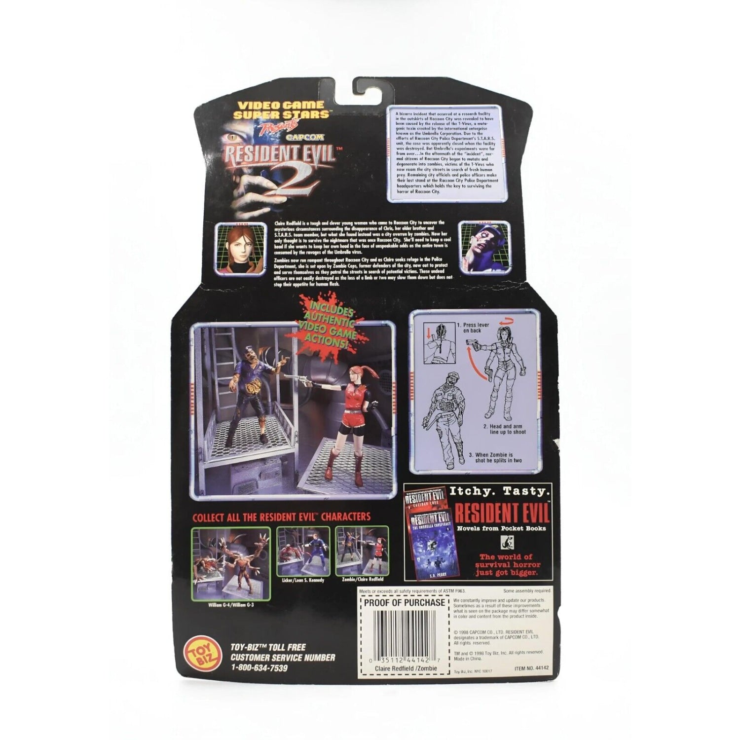 ToyBiz Capcom Resident Evil 2 Claire Redfield & Zombie Cop Action Figure 2-Pack - Toys & Games:Action Figures & Accessories:Action Figures