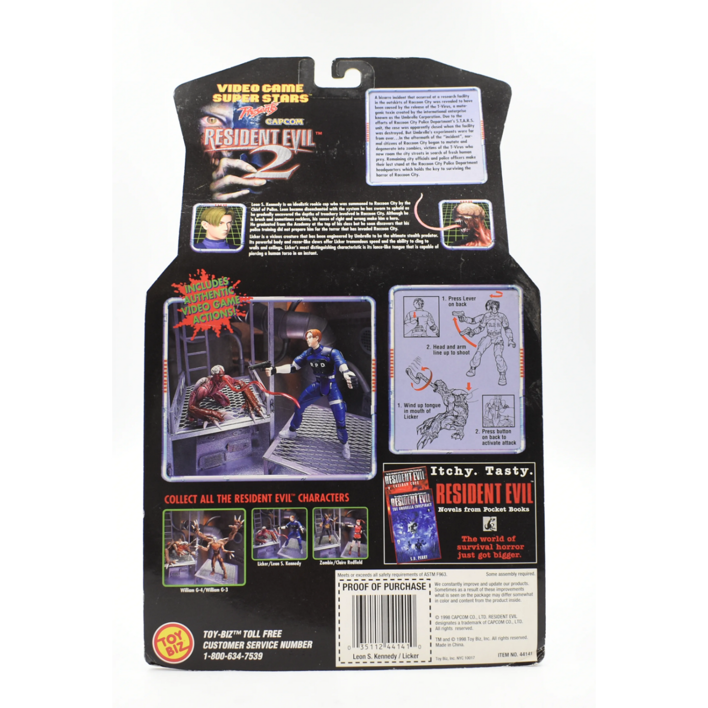 ToyBiz - Capcom Resident Evil 2 - Leon Kennedy & Licker Action Figure 2-Pack - Toys & Games:Action Figures & Accessories:Action Figures