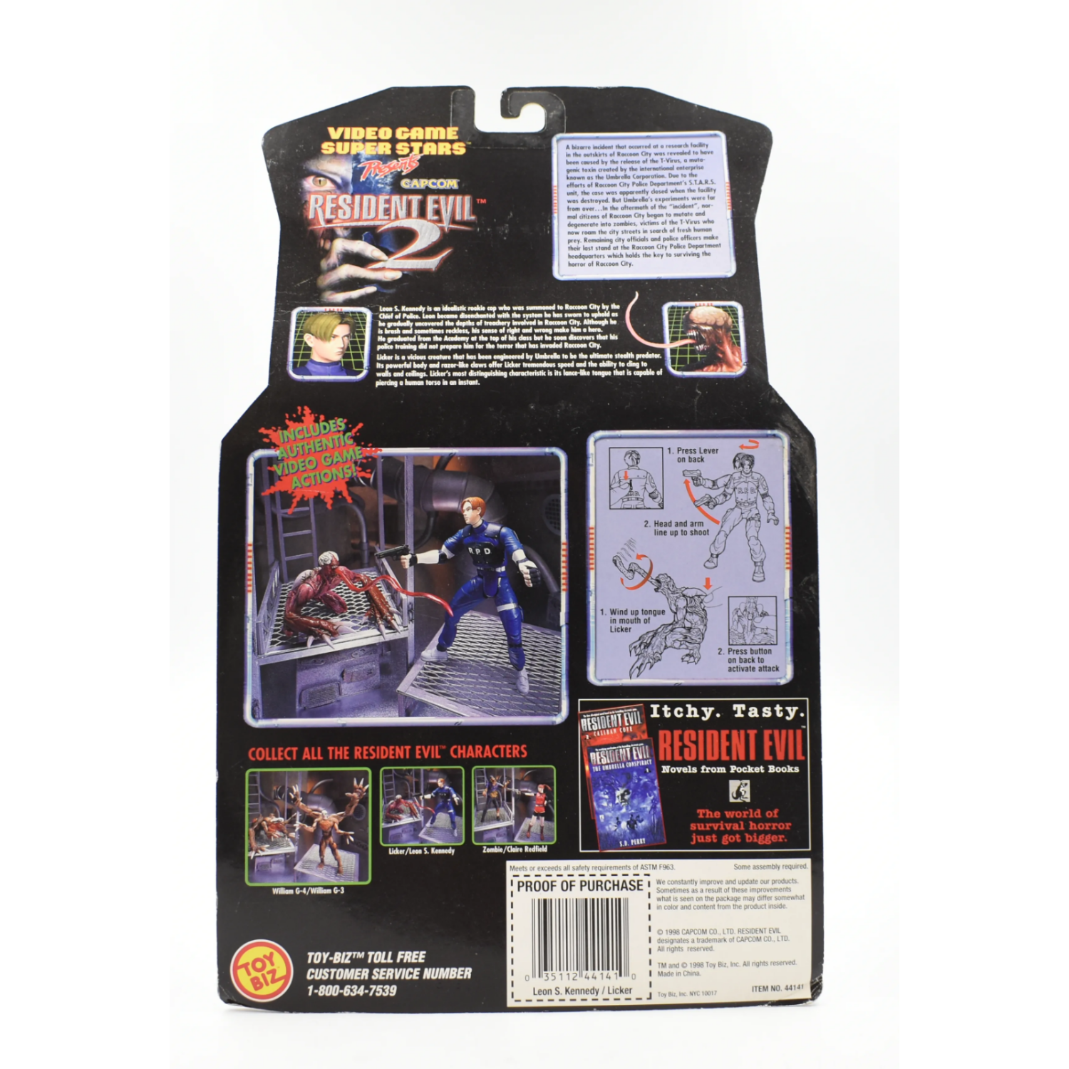 ToyBiz - Capcom Resident Evil 2 - Leon Kennedy & Licker Action Figure 2-Pack - Toys & Games:Action Figures & Accessories:Action Figures