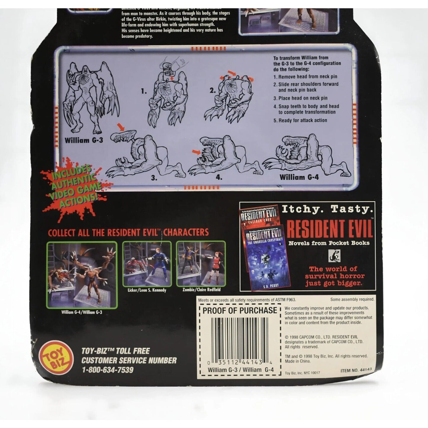 ToyBiz - Capcom Resident Evil - William G-3 / G-4 Action Figure - Toys & Games:Action Figures & Accessories:Action Figures