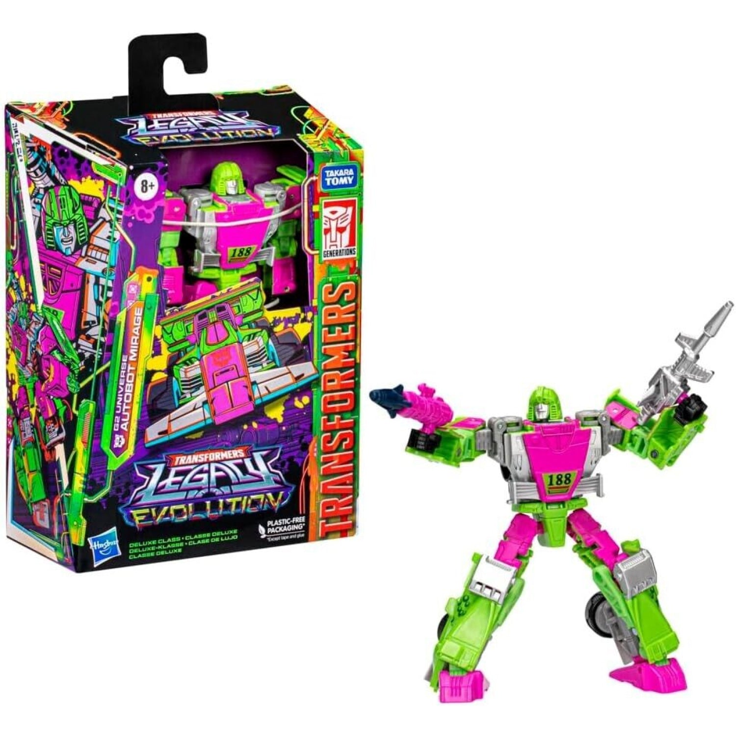 Transformers Generations Legacy Evolution - G2 Universe Autobot Mirage Figure - Toys & Games:Action Figures & Accessories:Action Figures