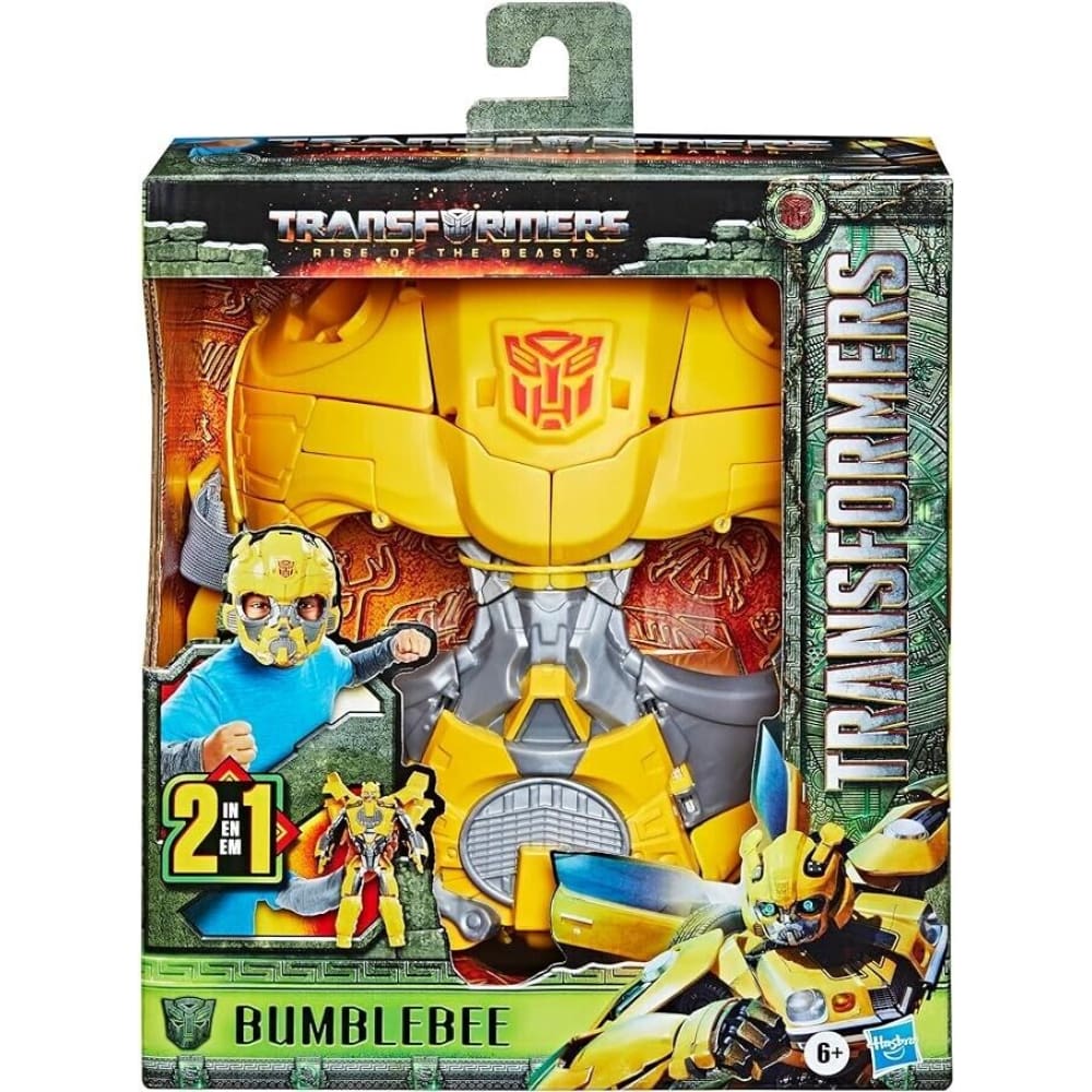Transformers Rise of the Beasts Bumblebee 2 - in - 1 Converting Action Figure Mask - Toys & Games:Action Figures Accessories:Action