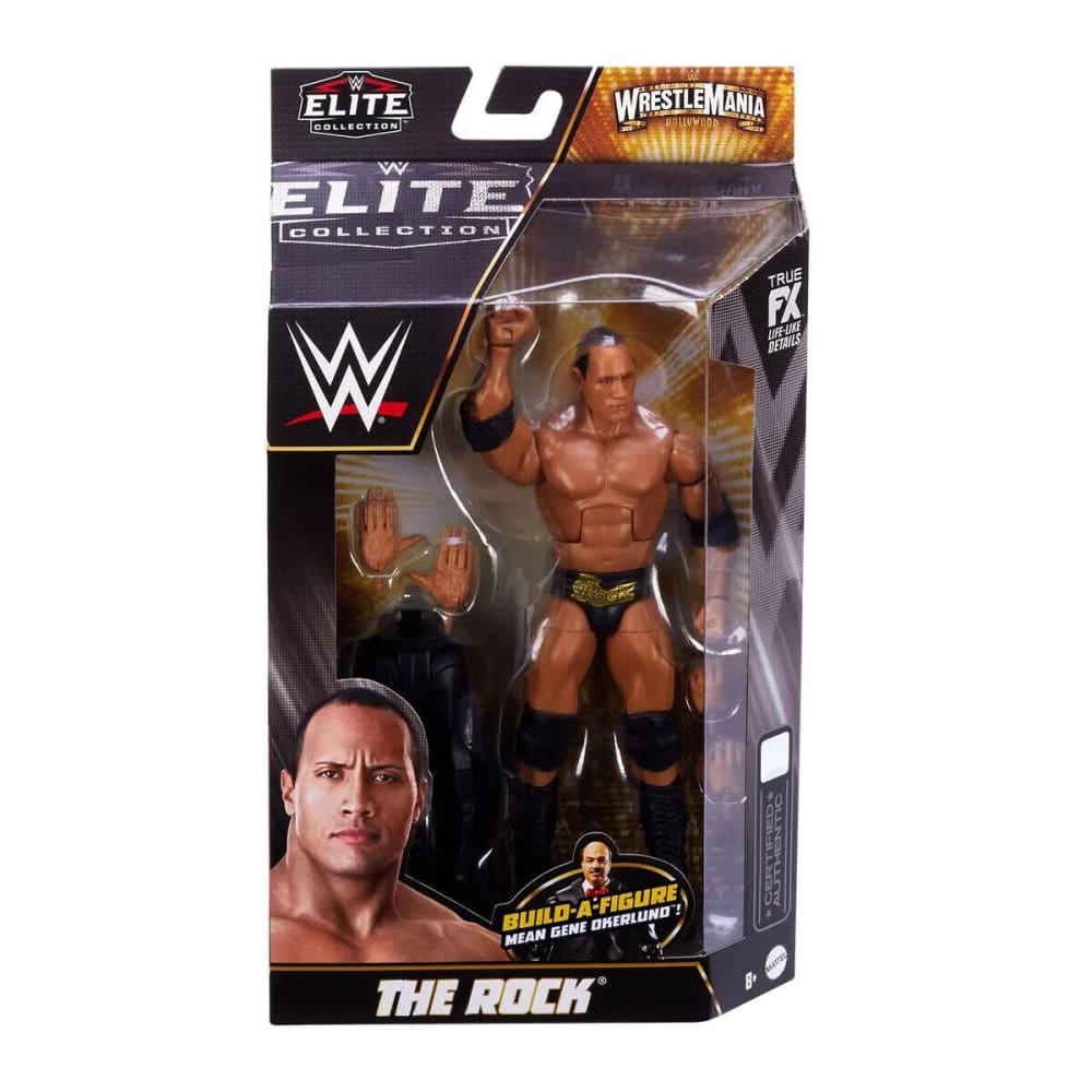 WWE Elite Collection Wrestlemania 2023 - The Rock Action Figure - Toys & Games:Action Figures & Accessories:Action Figures