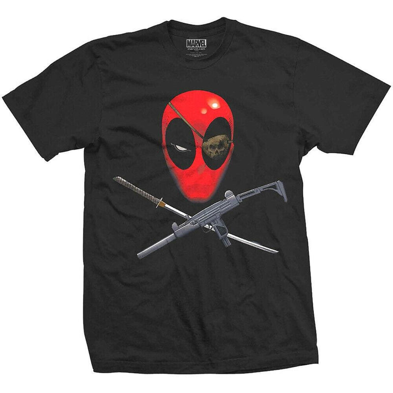 Official Marvel Comics - Deadpool Crossbone Design Motif T-Shirt - XL - Clothes Shoes & Accessories:Mens Clothing:Shirts & Tops:T-Shirts