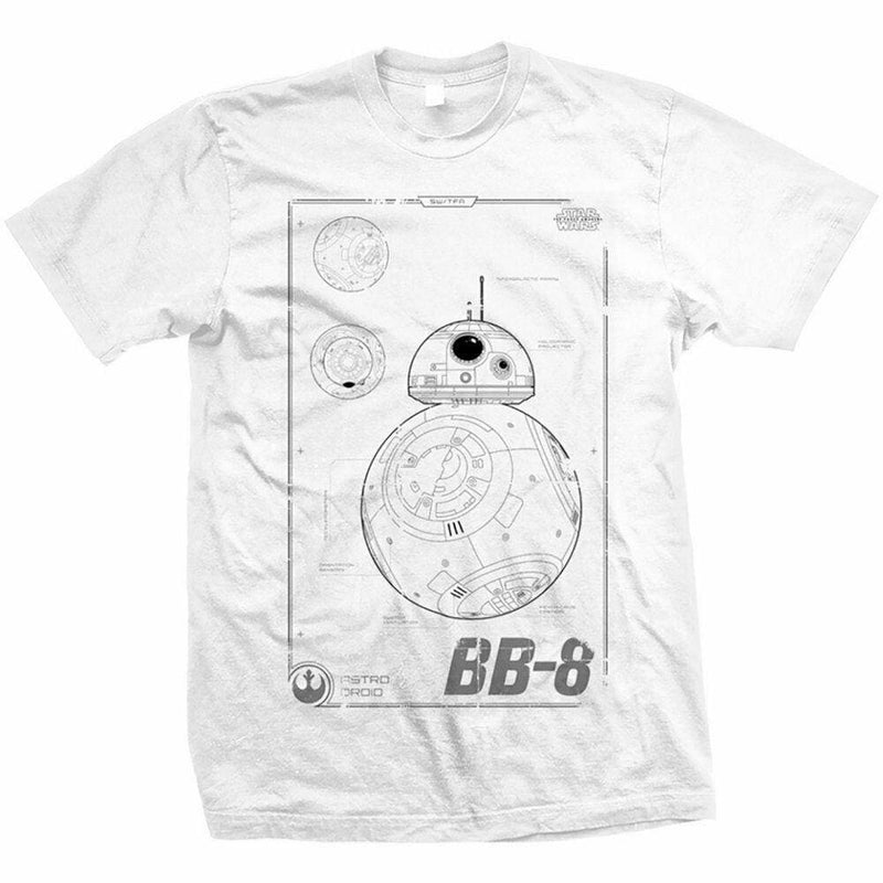 Official Star Wars - Episode VII BB-8 Tech Design Motif T-Shirt - Clothes Shoes & Accessories:Mens Clothing:Shirts & Tops:T-Shirts